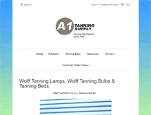 Tablet Screenshot of a1tanningsupply.com